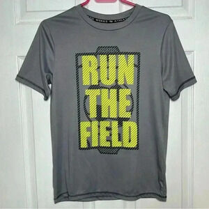 Athletic Works Run The Field T-Shirt  Grey & Yellow Size Extra Large